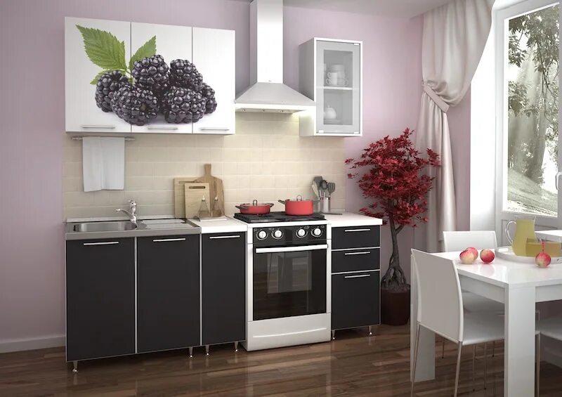 Кухонный гарнитур 1.5 м фото Кухня "Ежевика" 1.5м в Самаре купить - цена 18441 Р Интернет-магазин мебели "Меб