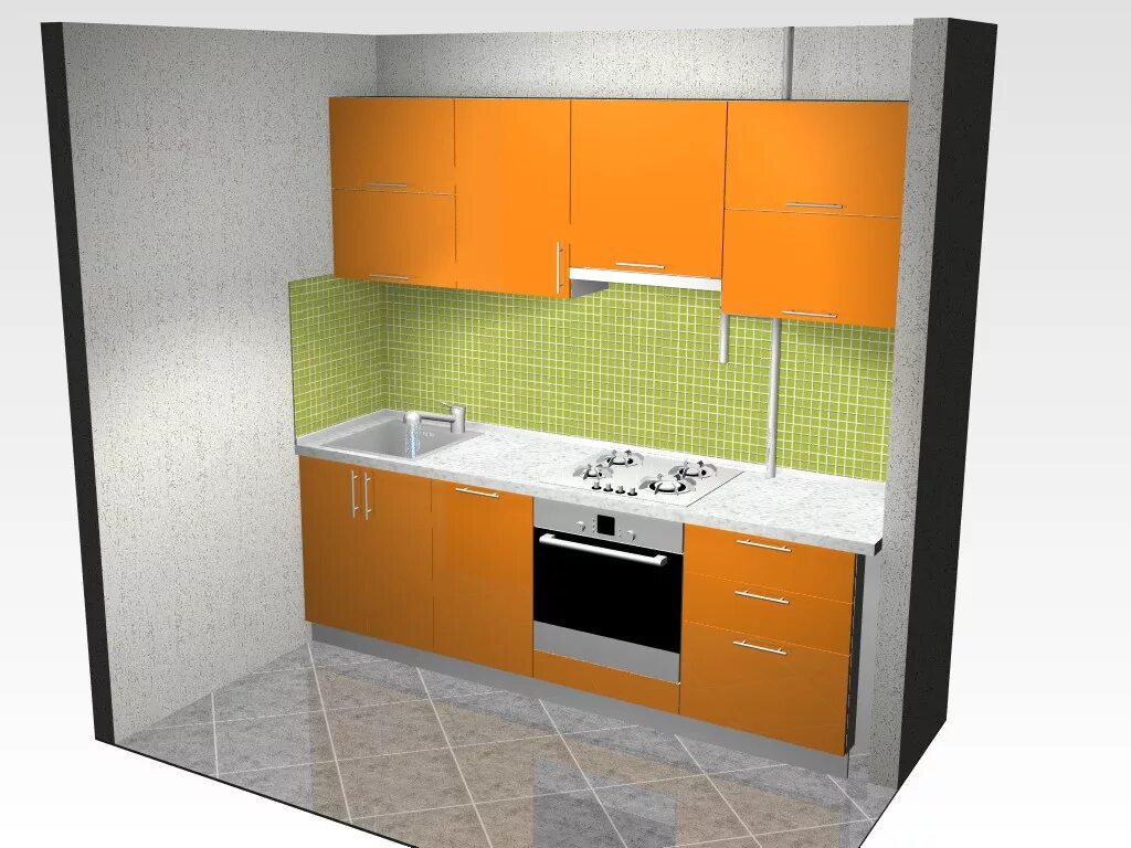 Кухонный гарнитур 2 на 2 фото Дизайн кухни размером 2 метра на 2 метра - фото