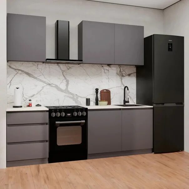 Кухонный гарнитур 2024 года тренд фото Обновите свою кухню в современном стиле с кухонным гарнитуром "Айден" длиной 1,8