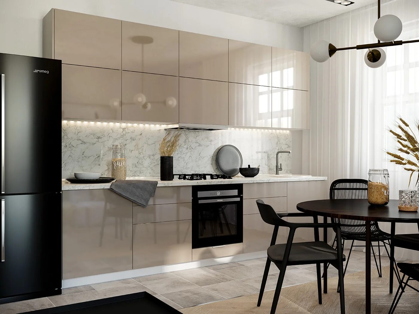 Кухонный гарнитур 2025 тренд фото Кухонный гарнитур Эстетик Сиена