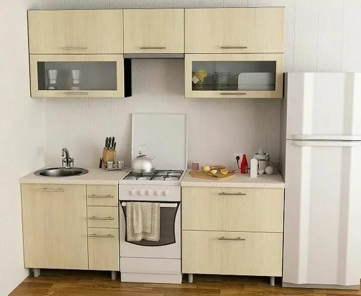 Кухонный гарнитур 2м фото Кухонный гарнитур Ненси - купить в Москве с доставкой за 46 100 р. Доступна поку