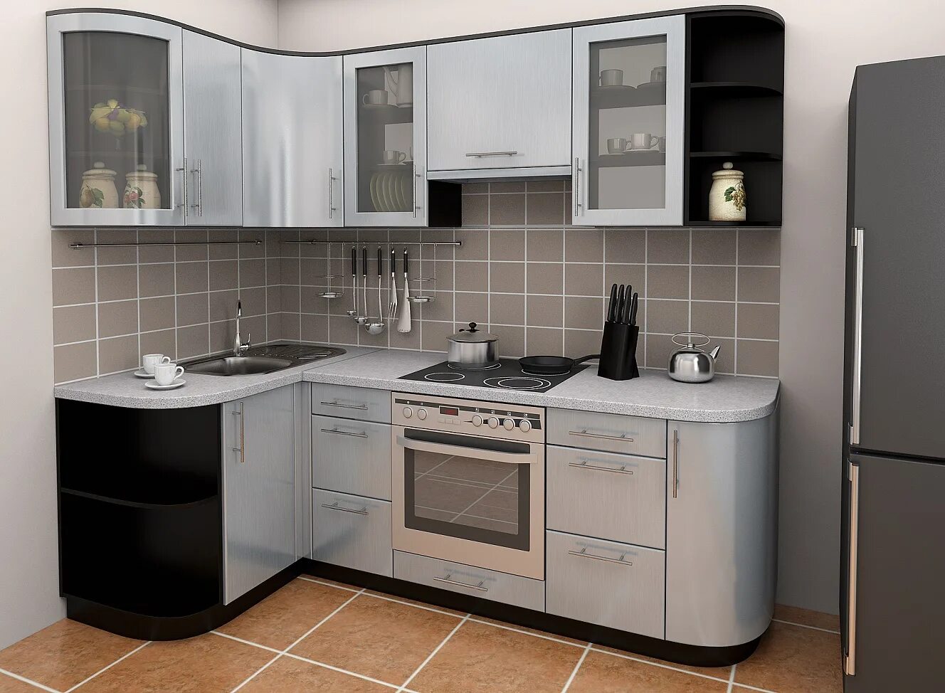 Кухонный гарнитур 3.5 метра угловой фото Изабелла 2 - Кухонные гарнитуры