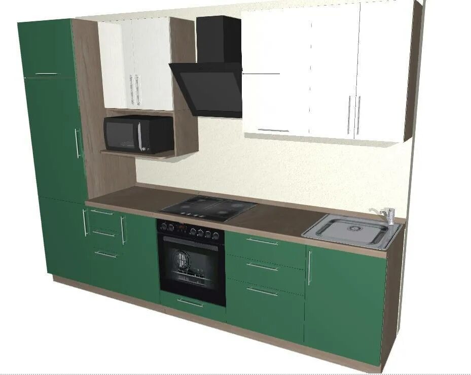 Кухонный гарнитур 3м фото Кухня длиной 3 2 метра