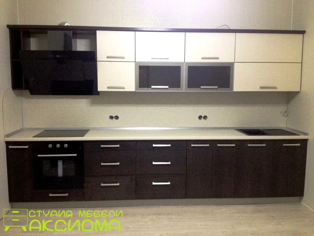 Кухонный гарнитур 4м прямой фото Кухня длиной 4 м: найдено 90 картинок