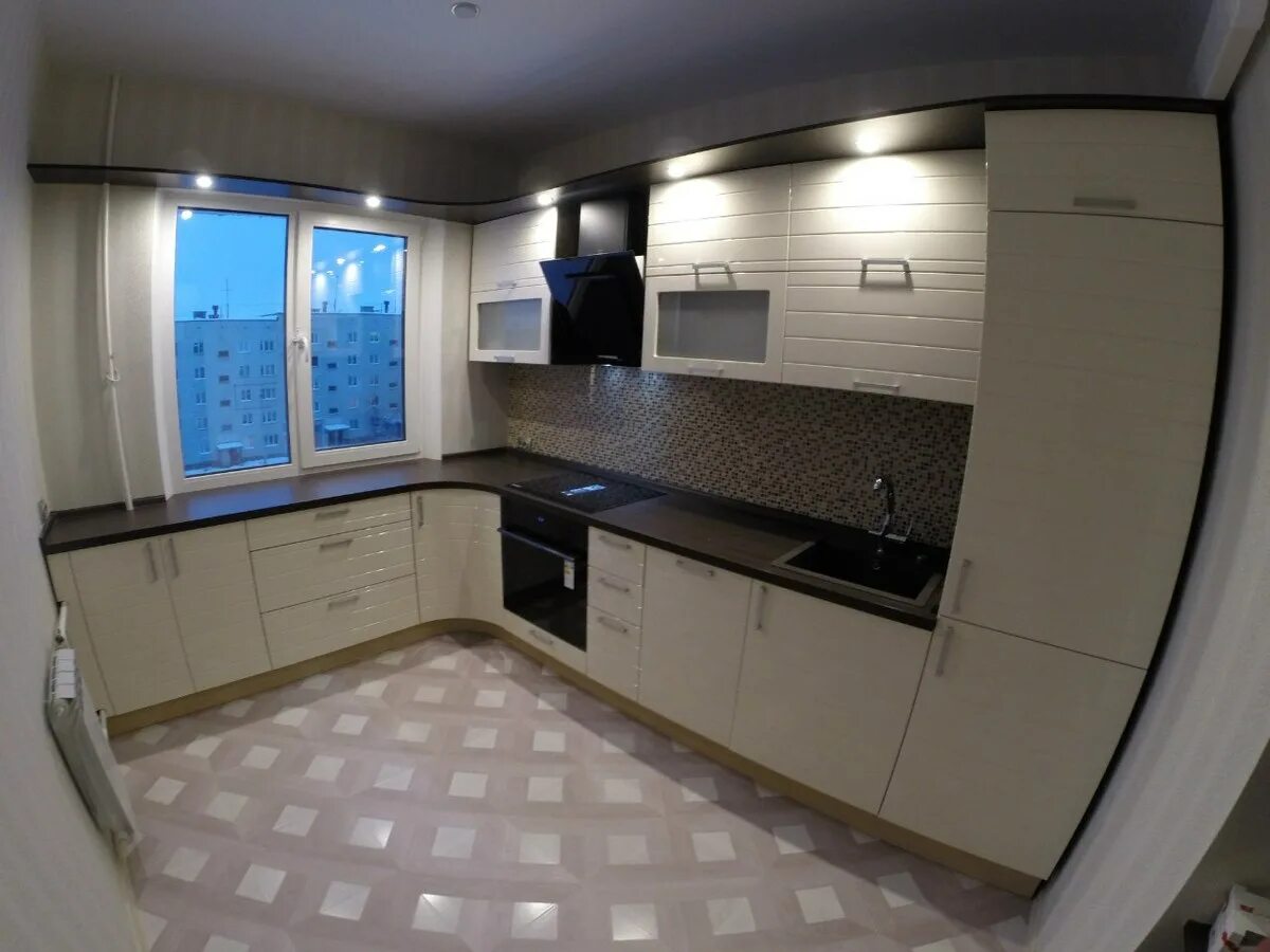 Кухонный гарнитур 9 кв м фото Кухня с техникой под ключ: найдено 90 картинок