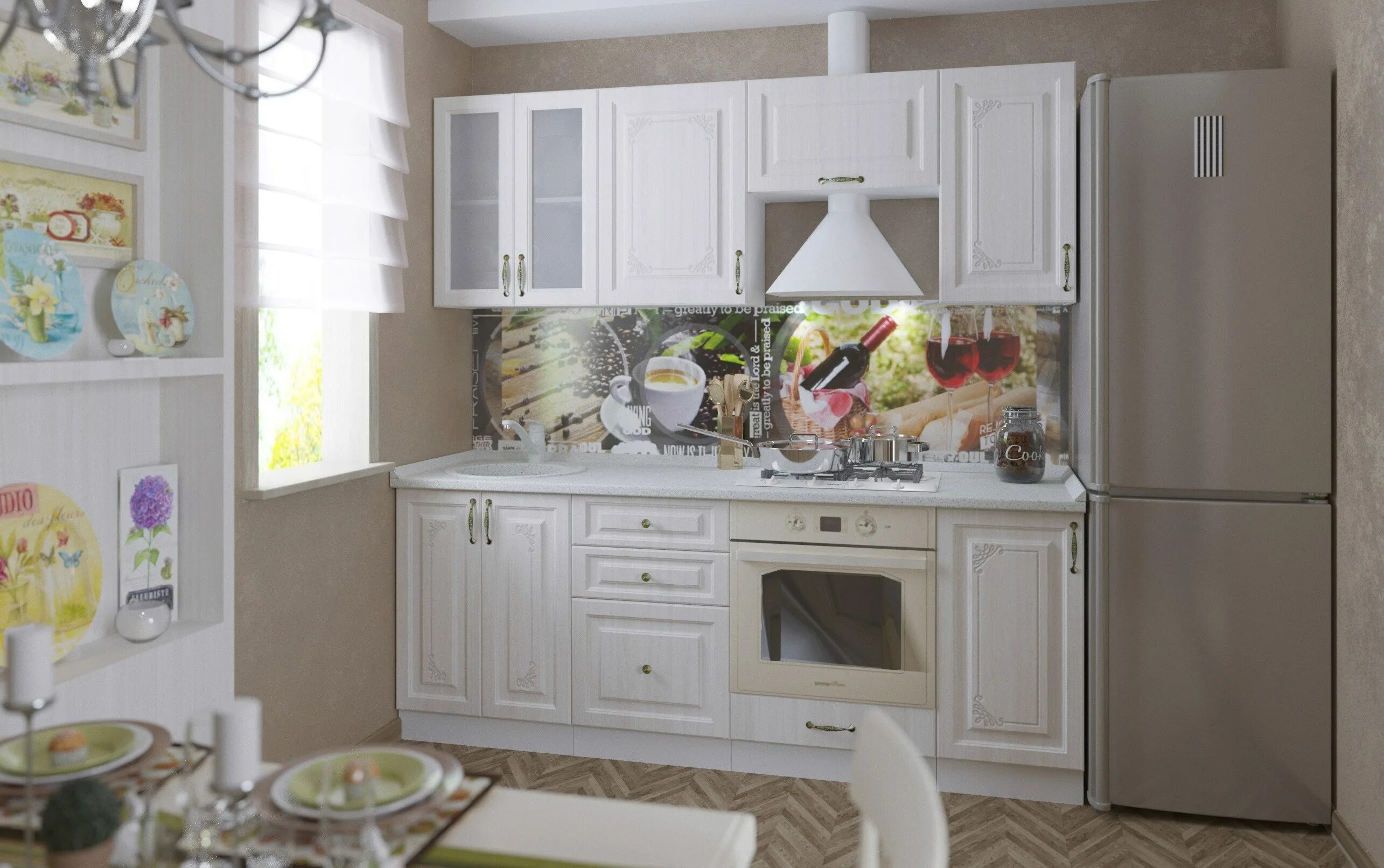 Кухонный гарнитур альбион блеск 1057 10 фото Сурская мебель кухня ницца крем - 92 фото