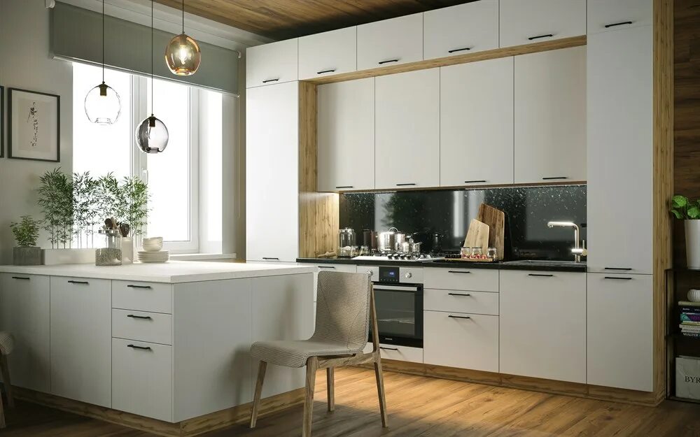 Кухонный гарнитур альбион блеск 1057 10 фото Валерия-М Кухонный гарнитур 3,4м с островом h-2500 СМ купить в интернет-магазине