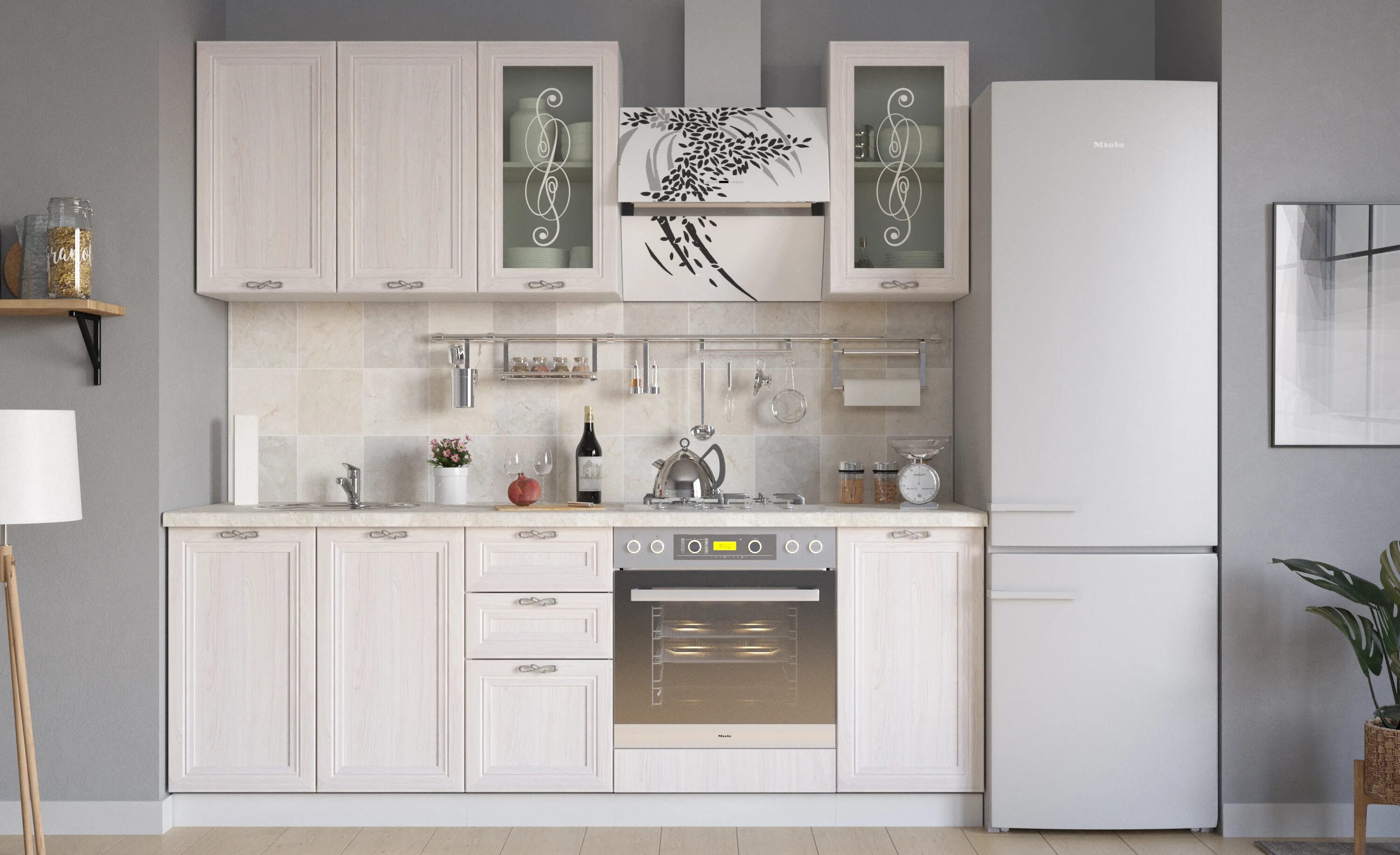 Кухонный гарнитур александрия фото МК АЛЕКСАНДРИЯ Комплект № 7 2,2м Ваша Мебель - купить с доставкой, цена в Первый