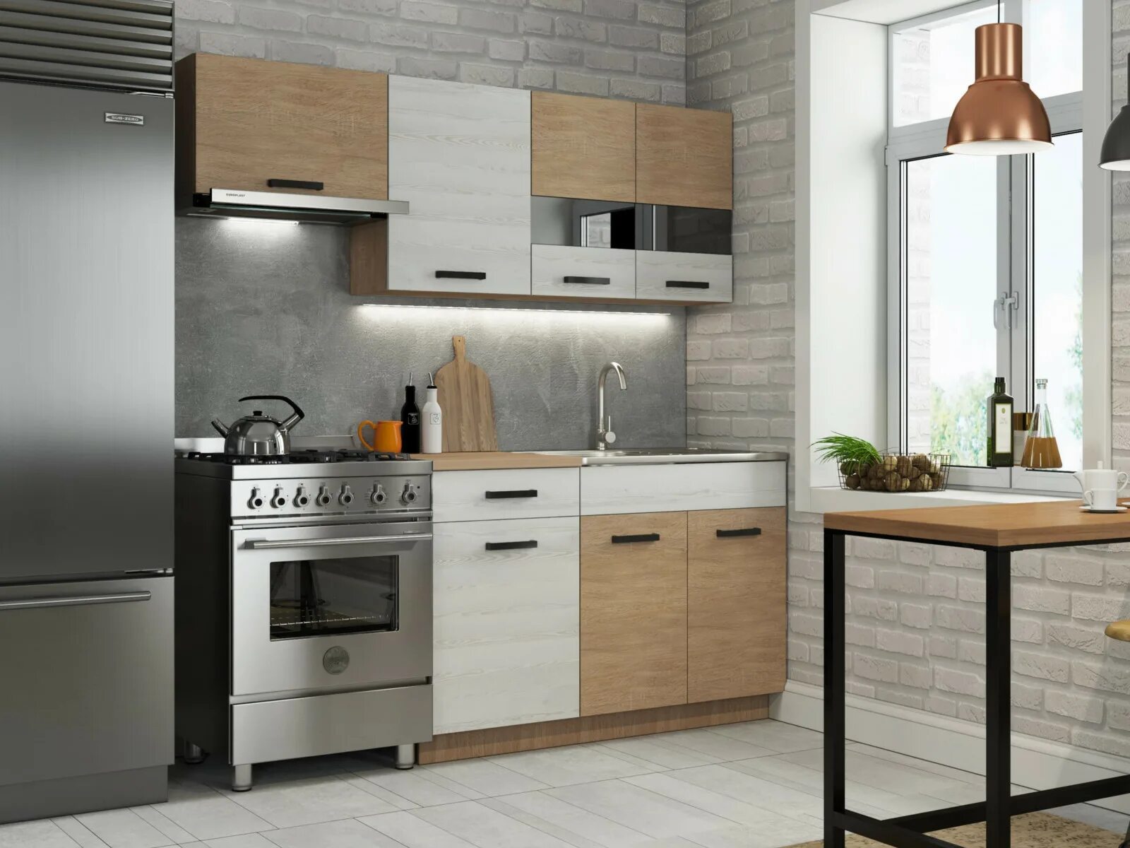 Кухонный гарнитур алиса фото Кухонный гарнитур Алиса Мини Loft купить в интернет-магазине ИркутДом.ру в Иркут