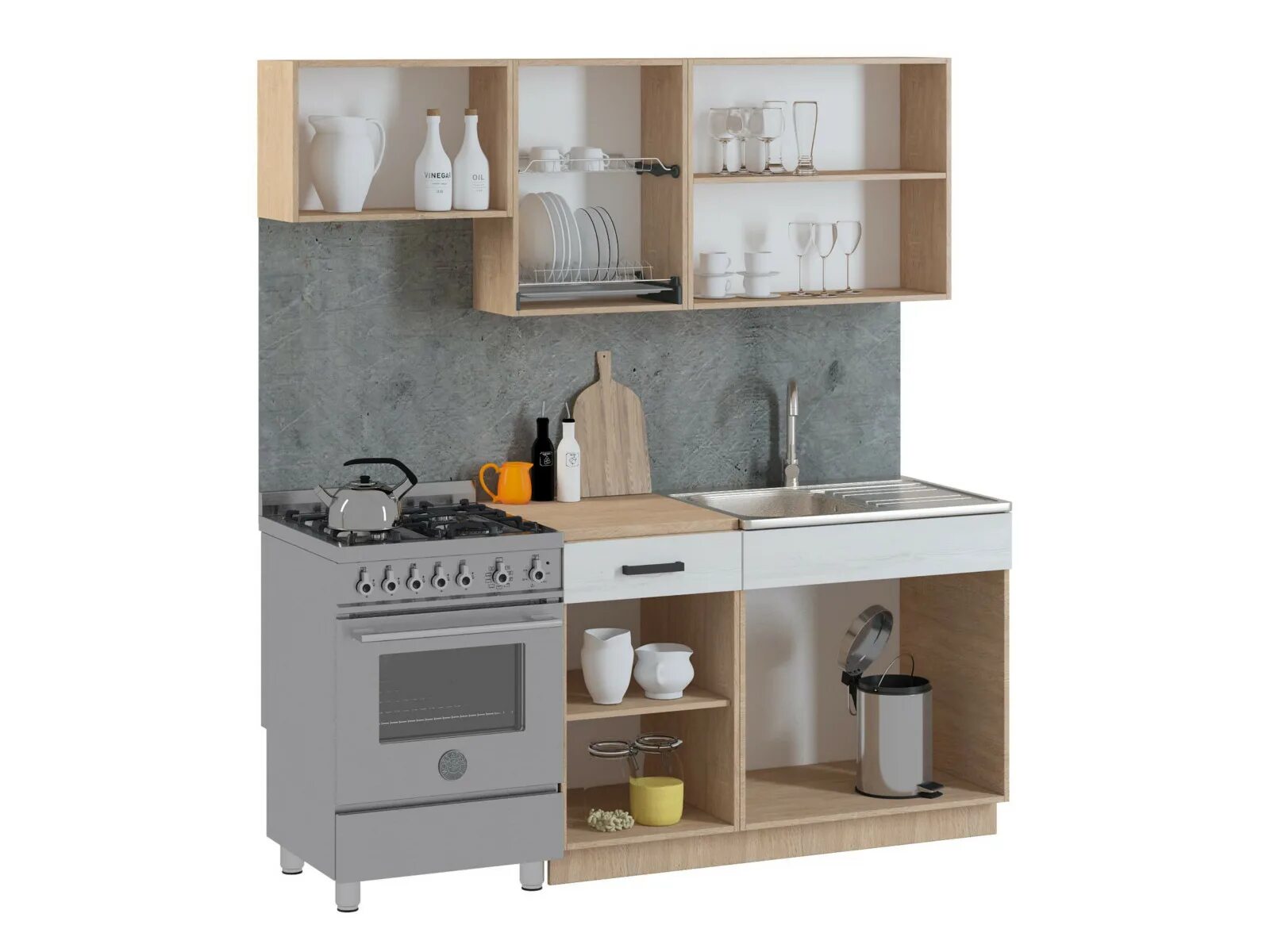 Кухонный гарнитур алиса фото Кухонный гарнитур Алиса Мини Loft - купить в Миассе на Дом74мебели.ру