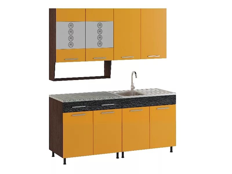 Кухонный гарнитур алиса фото Кухонный гарнитур Алиса 10 Венге/Манго - купить в Тюмени в интернет-магазине 72-