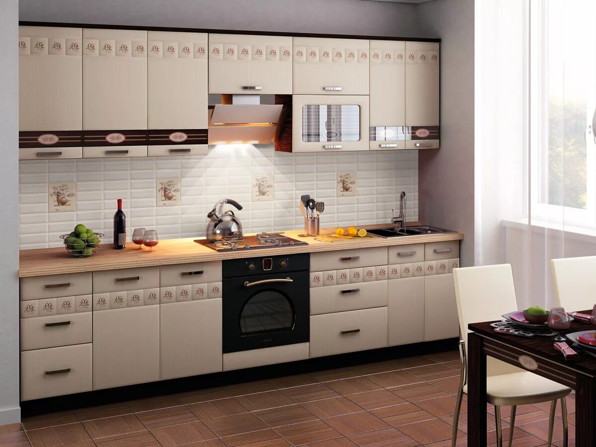 Кухонный гарнитур аврора фото Кухня Аврора DaVita