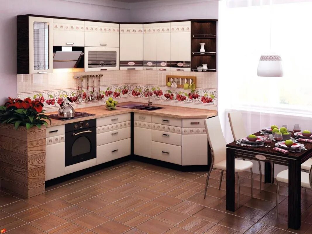 Кухонный гарнитур аврора фото Кухня 2,8х1,9 метра Аврора 10 Набор 18 купить в Екатеринбурге по цене 194314 ₽ -