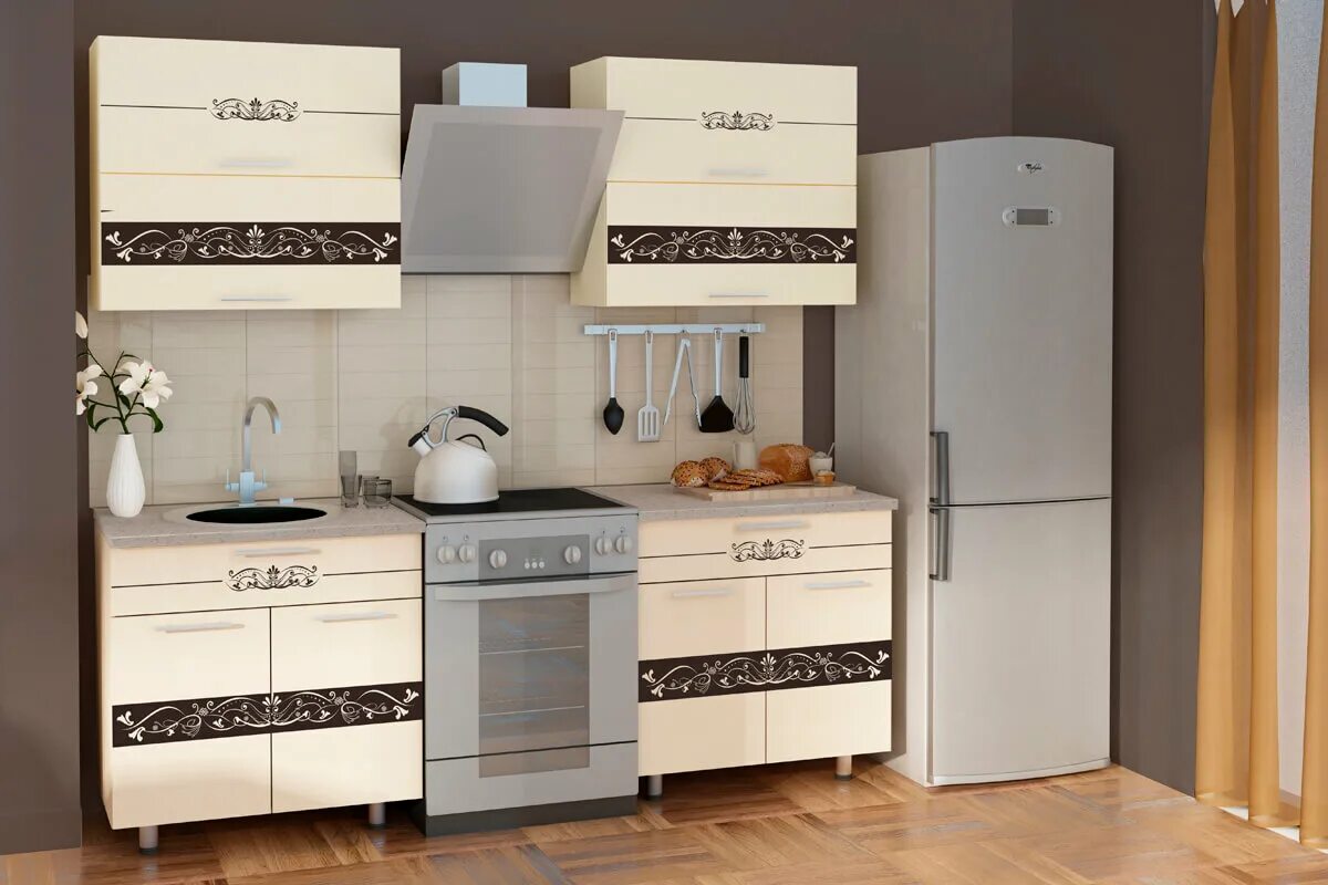 Кухонный гарнитур аврора фото Кухонный гарнитур 1,60 / "Аврора" / купить в интернет магазине Диана. Цена. 4 Но