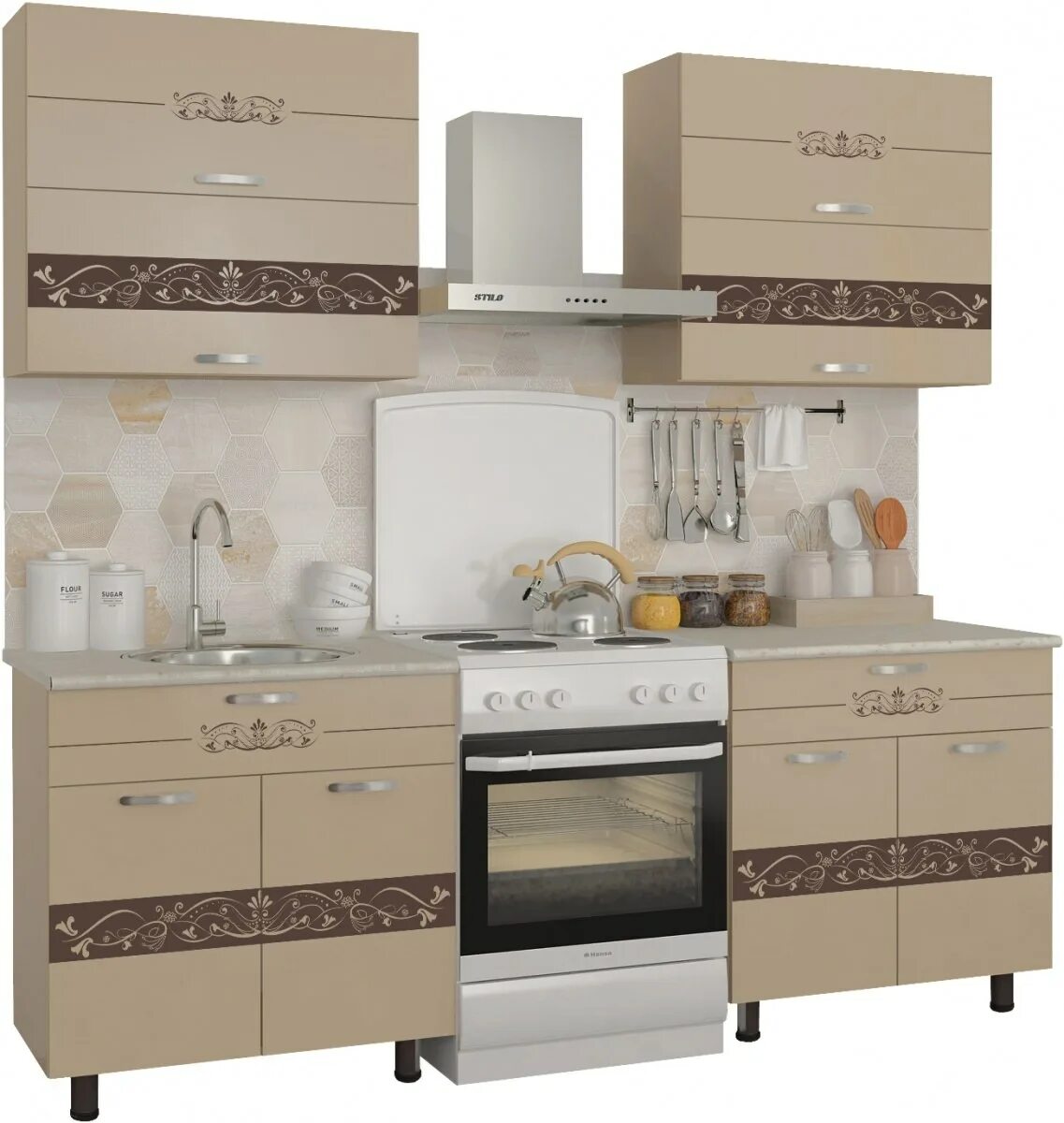 Кухонный гарнитур аврора фото и цены Веста кремовая кухня (69 фото) - красивые картинки и HD фото