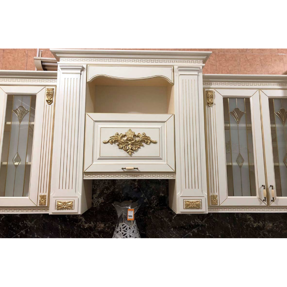 Кухонный гарнитур азалия фото Кухня Азалия прямая 240 крем - Азалия прямая