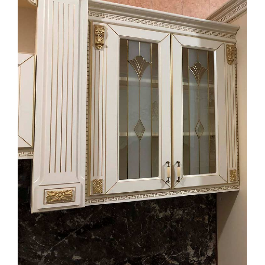 Кухонный гарнитур азалия фото Кухня Азалия прямая 240 крем - Азалия прямая