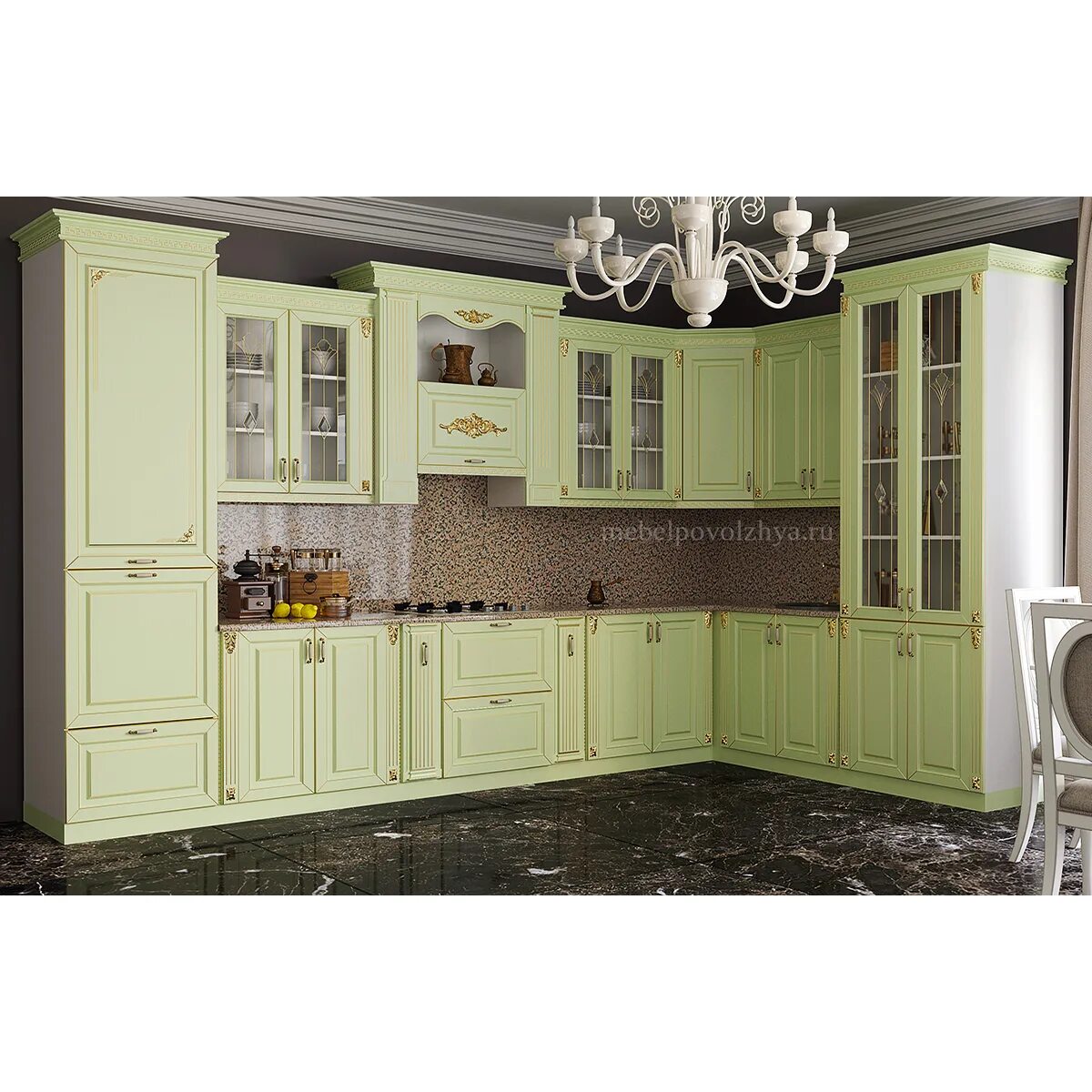 Кухонный гарнитур азалия фото Архивы кухня Азалия угловая - Мебельная фабрика "Мебель Поволжья" Кузнецк