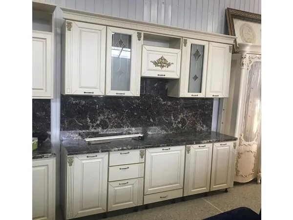 Кухонный гарнитур азалия фото Кухня Азалия 2400 Бежевый матовый Левада мебель в Тимашевске - BLIZKO