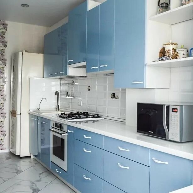 Кухонный гарнитур бело голубой фото Изготовлю кухонный гарнитур
