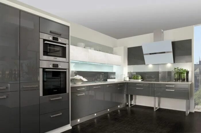 Кухонный гарнитур бело серый фото Kitchen Cabinets by Kitchen Zilla