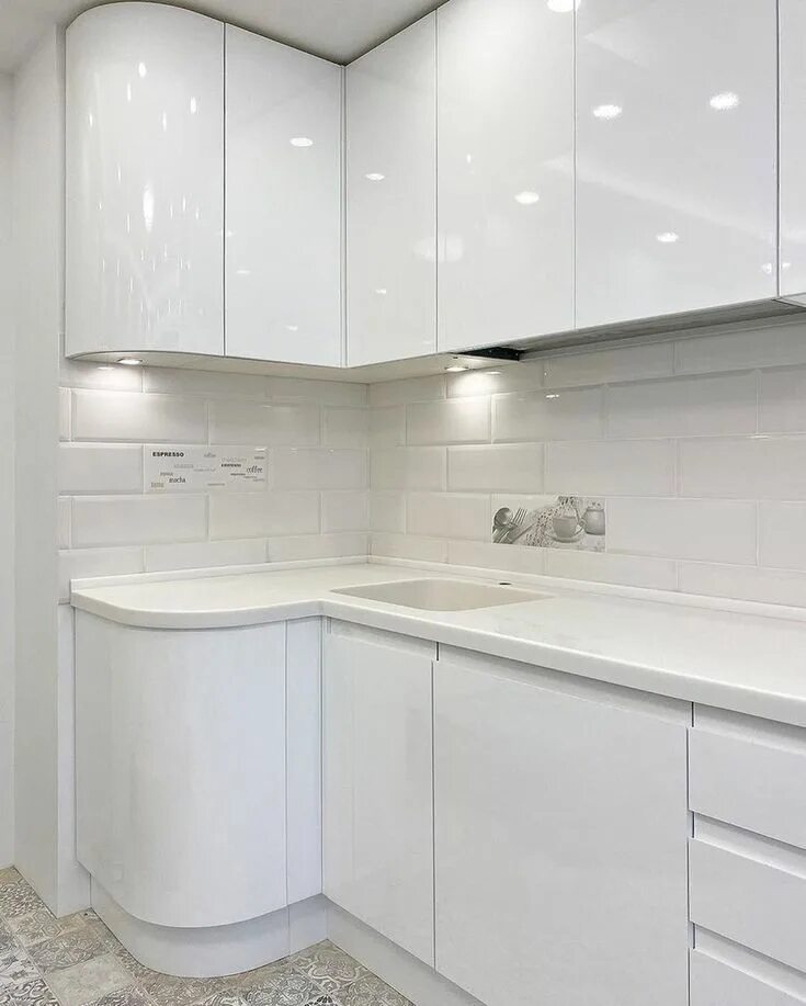 Кухонный гарнитур белый глянец фото Новости Mutfak iç dekorasyonu, Oturma odası dekorasyonu, Iç dekorasyon