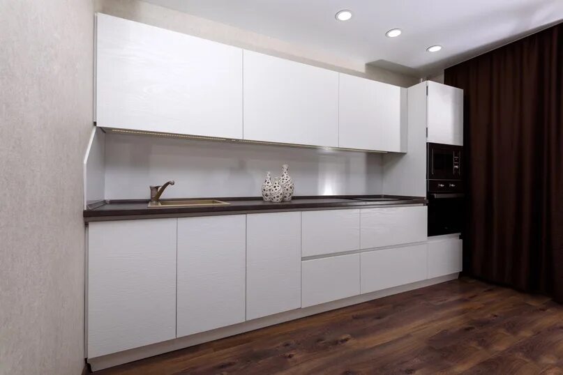 Кухонный гарнитур белый прямой фото Глянец фото: найдено 77 изображений