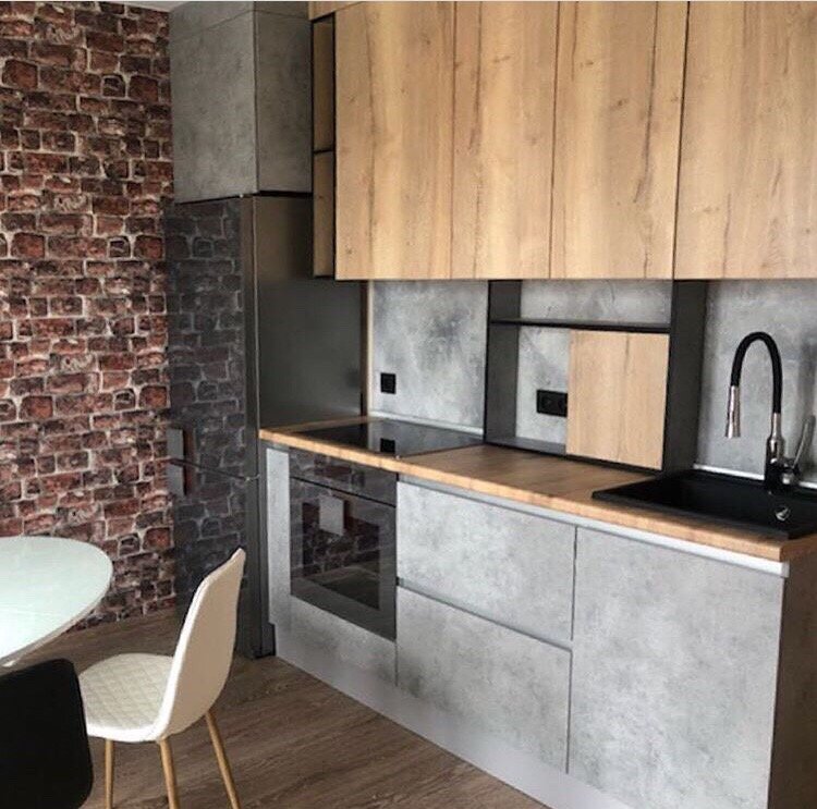 Кухонный гарнитур бетон фото Алабель, мебель на заказ - Яндекс Карты