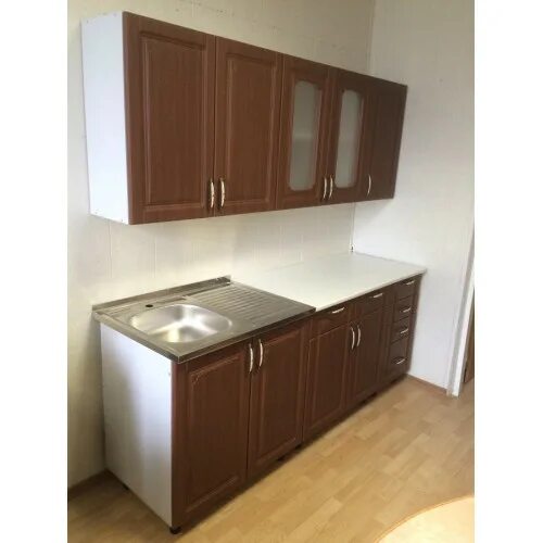 Кухонный гарнитур без мойки фото Кухня Верона 2 метра Орех Гварнери