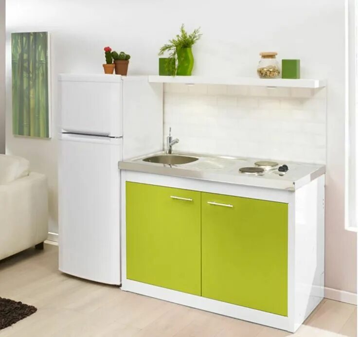 Кухонный гарнитур без мойки фото La kitchenette moderne équipée et sur-optimisée Designs de petite cuisine, Kitch