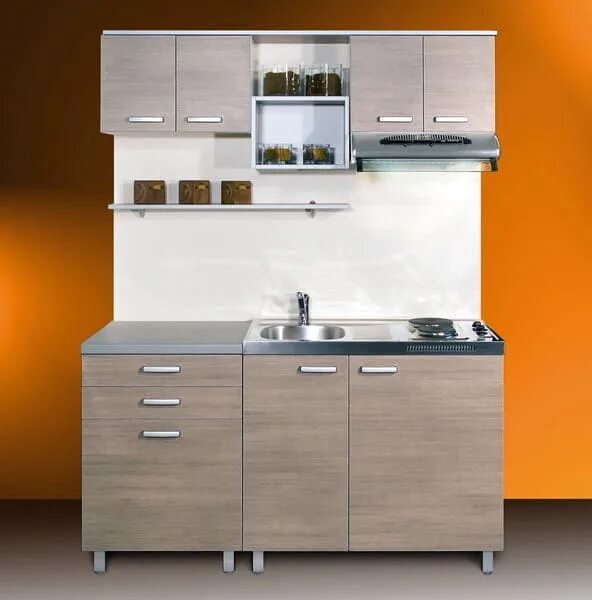 Кухонный гарнитур без мойки фото Мини-кухни для дома: готовим с комфортом в ограниченном пространстве (20 фото)