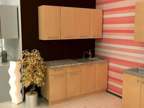 Кухонный гарнитур без мойки фото Дешевые кухни для дачи: недорогая кухонная мебель эконом класса