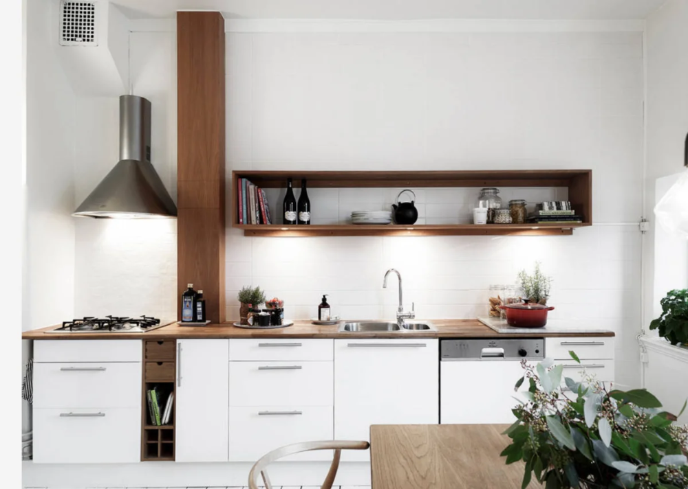 Кухонный гарнитур без навесных шкафов фото Подсмотренные у дизайнеров идеи для ремонта. Часть 6 Кухня в скандинавском стиле