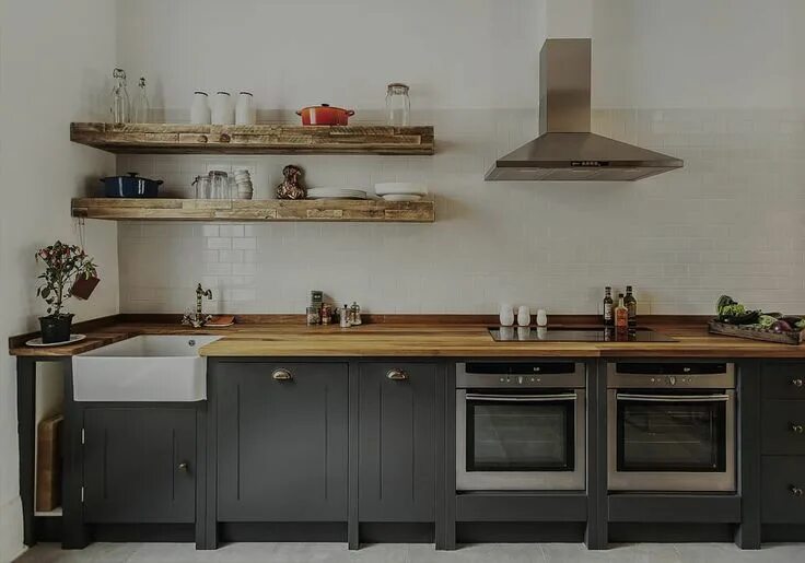 Кухонный гарнитур без навесных шкафов фото W10 Case Study British Standard Cupboards British Standard Cupboards Industrial 