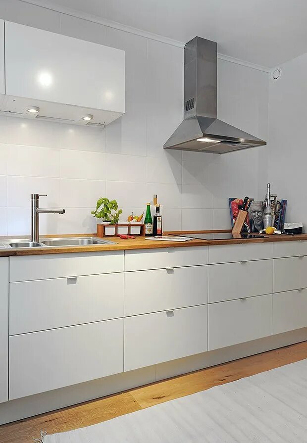 Кухонный гарнитур без верха фото Как оформить двушку площадью 60 квадратных метров: 3 шведские тайны уюта - INMYR