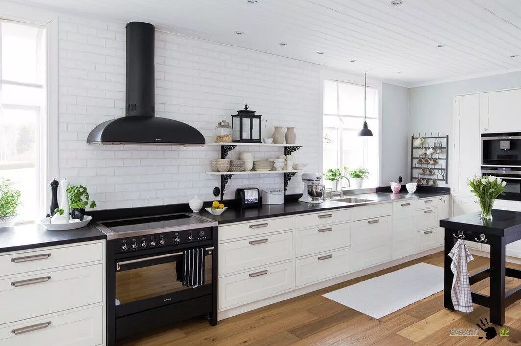 Кухонный гарнитур без верхних шкафов фото 100 лучших идей: кухни Икеа в интерьере на фото Modern scandinavian kitchen, Kit