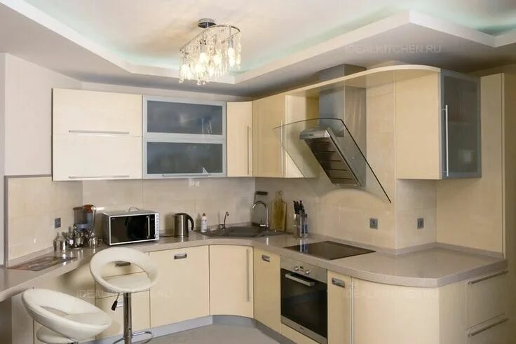 Кухонный гарнитур бежевого цвета фото kuhni-t-05 Kitchen design, Kitchen set cabinet, Kitchen