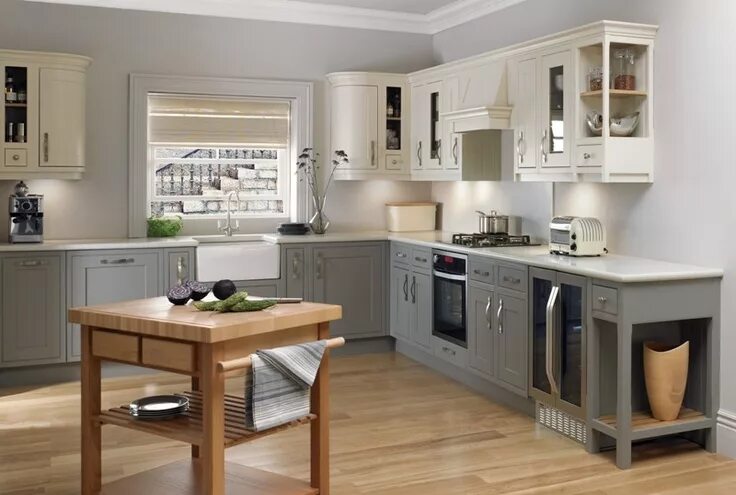 Кухонный гарнитур большая кухня фото Make a house a home: Windsor Charcoal & Barley fitted kitchen #granddesigns #joh