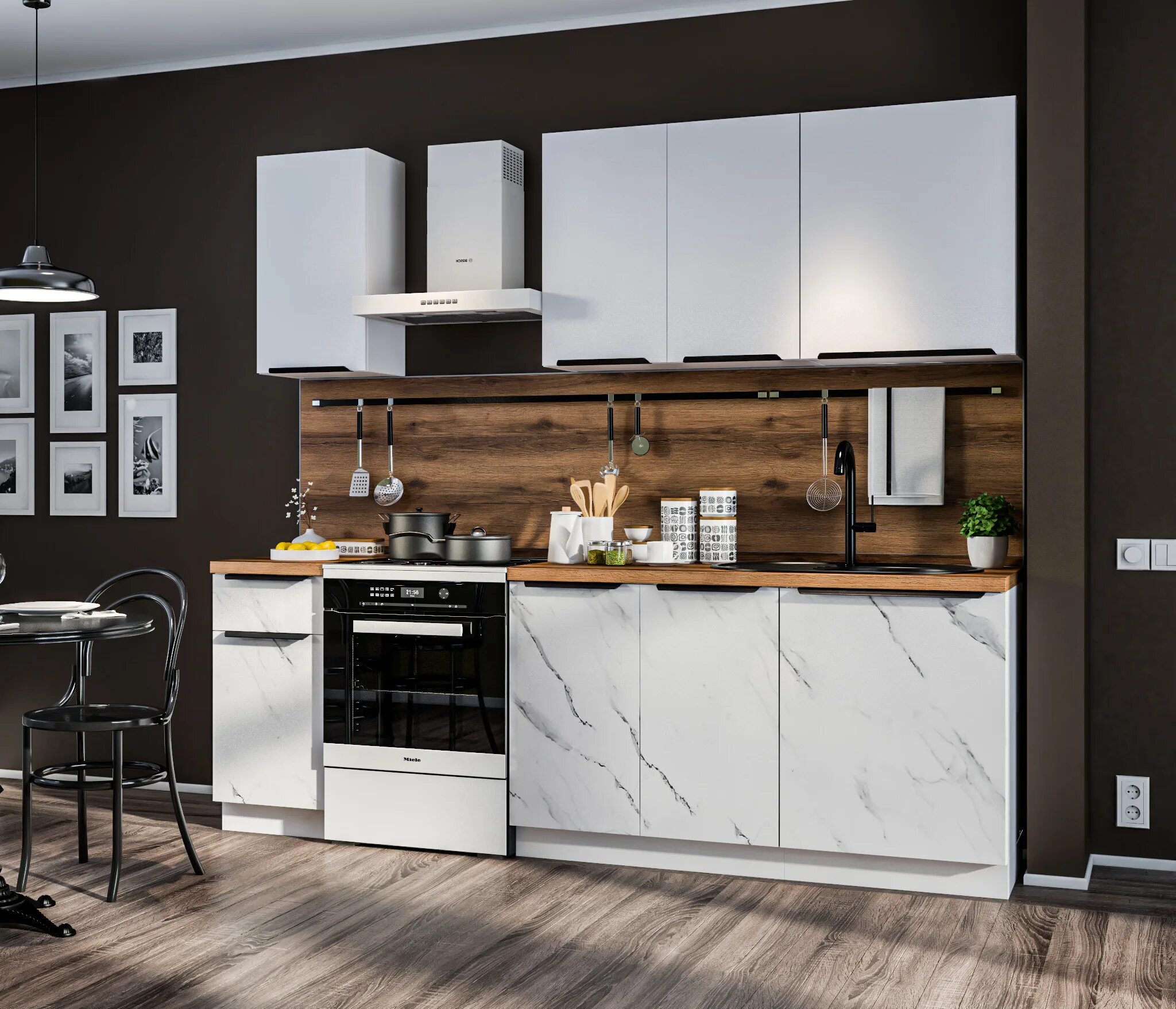 Кухонный гарнитур бристоль фото Кухня Регина серия Bristol Белый/Белоснежный, Арктик 1,8-2,4 м (Бристоль), фасад