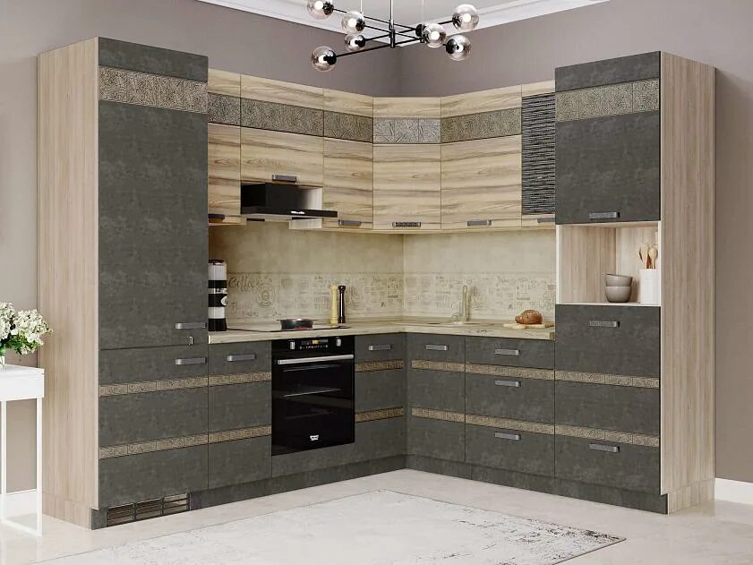 Кухонный гарнитур бруклин фото Кухонный гарнитур угловой Бруклин 24 от производителя - DaVita-мебель