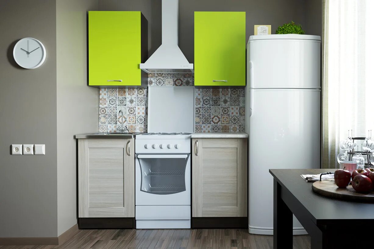 Кухонный гарнитур бюджетный вариант фото Кухонный гарнитур Маргарита мини 1000 мм - купить с доставкой, цена в Первый Гип