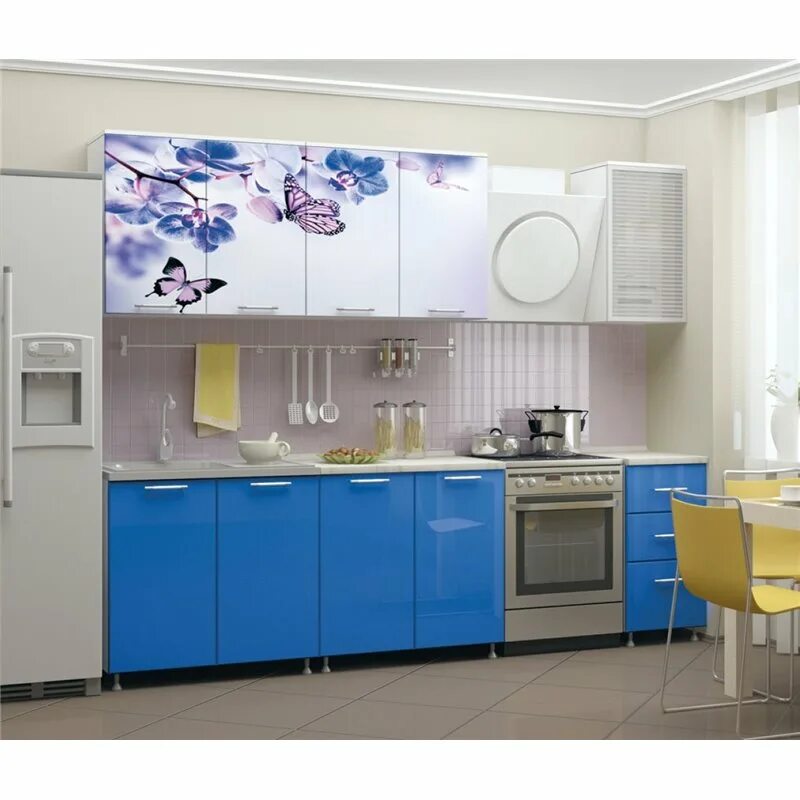 Кухонный гарнитур чебоксары каталог и цены фото Кухня фотопечать Бабочки 2,0м от производителя в Санкт-Петербурге