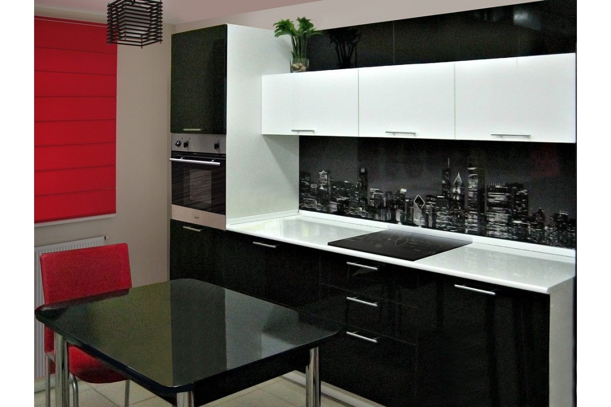 Кухонный гарнитур черно белый фото в интерьере Купить Кухонный гарнитур Грейс в Твери