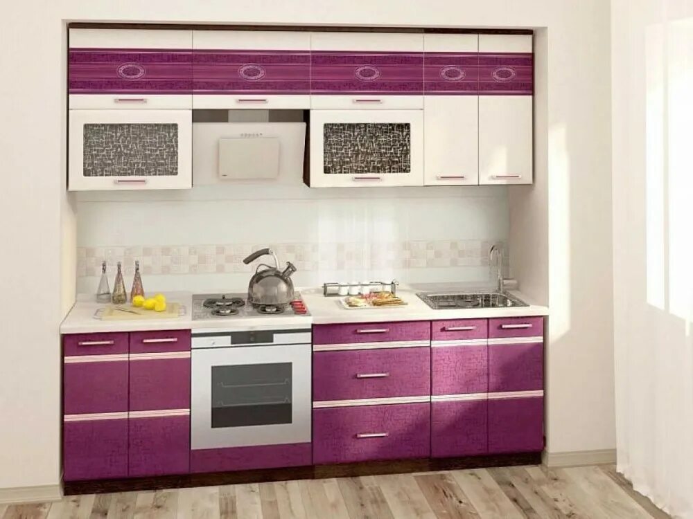 Кухонный гарнитур давита фото Кухонный гарнитур Палермо 11 (ширина 240 см) купить по низкой цене ОК-МЕБЕЛЬ в Н