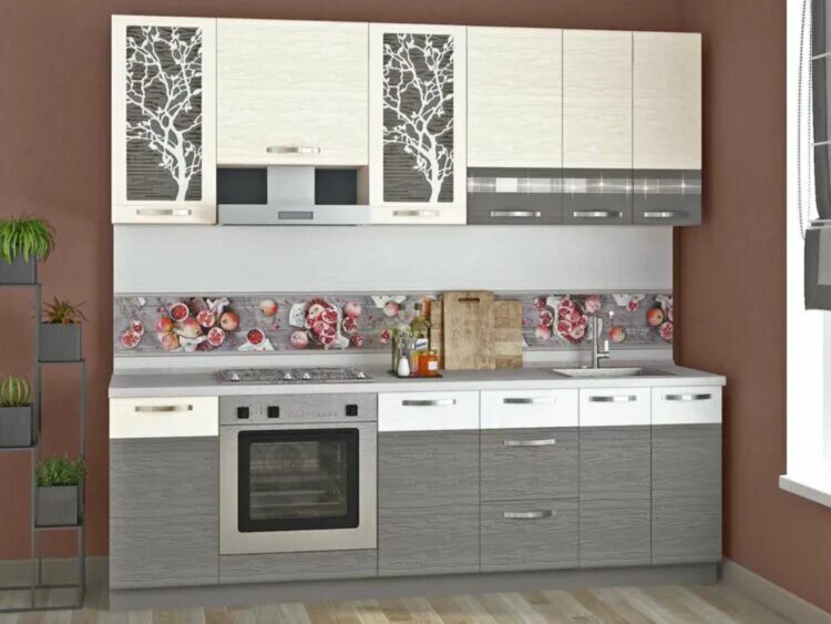 Кухонный гарнитур давита фото Графит 25 кухонный гарнитур 2400 фото, видео Скидка + Подарок Графит 25 кухонный