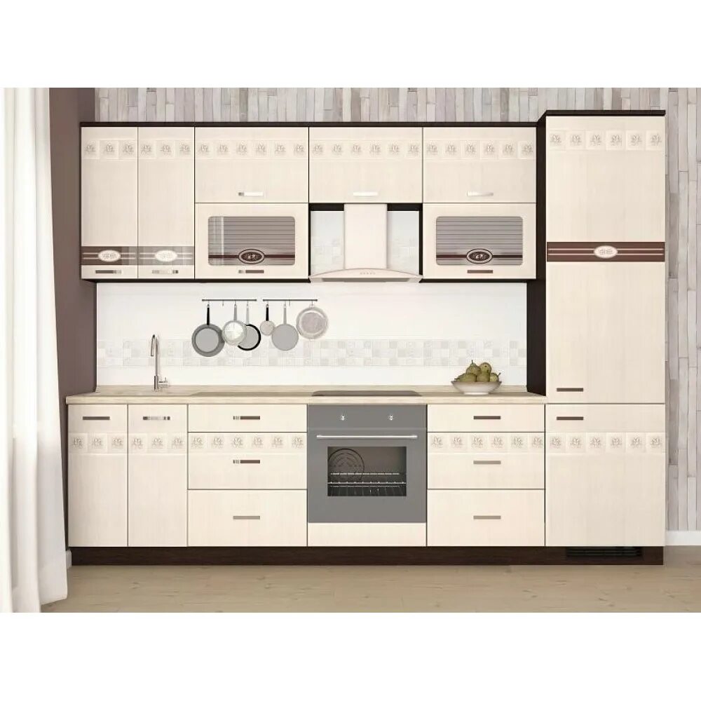 Кухонный гарнитур давита фото Кухонный гарнитур Аврора 25 (ширина 300 см)