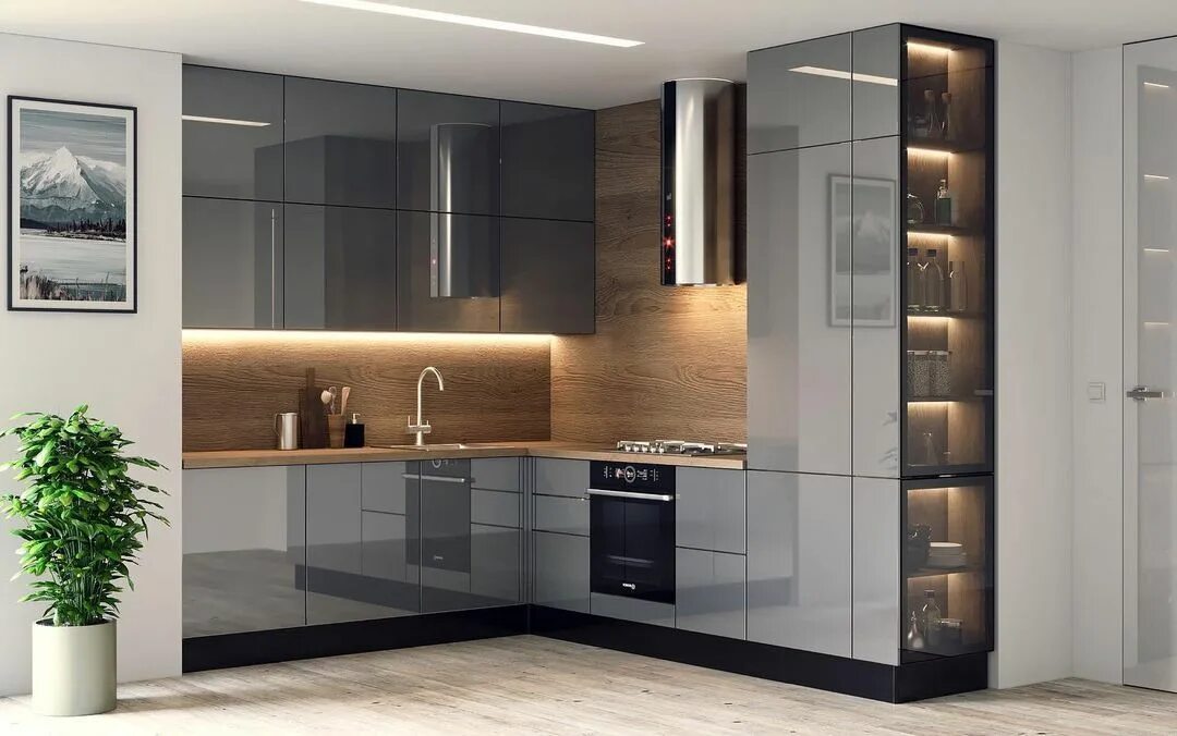 Кухонный гарнитур дизайн 2024 @ardi.moscow publicó en su perfil de Instagram: "- Модель "Кристал", фасады плас