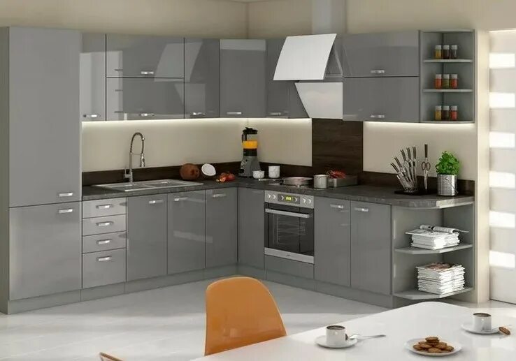 Кухонный гарнитур дизайн фото цена ᐉ Кухня модульная - пластик 1 категории купить в Краснодаре недорого по цене от 