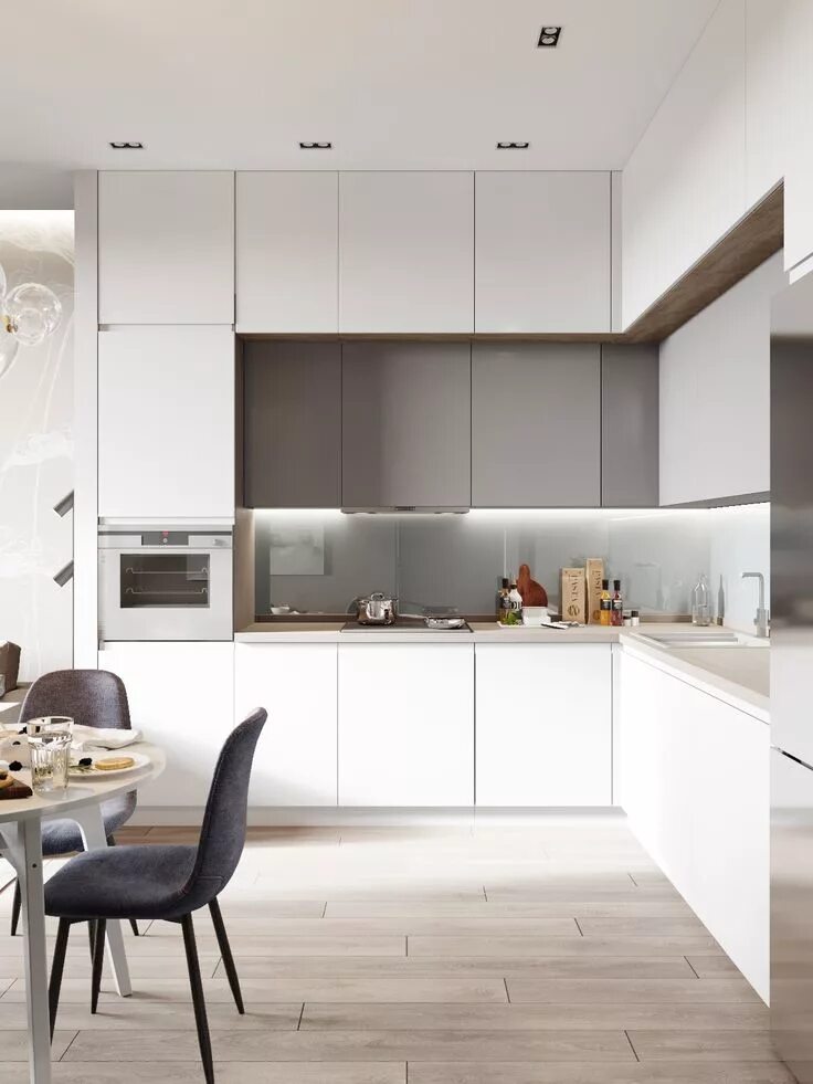 Кухонный гарнитур дизайн современный в светлых ДИЗАЙН СТУДИЯ А+Б's photos - 22,078 photos VK Kitchen design decor, Modern kitch