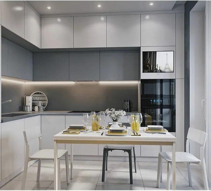 Кухонный гарнитур дизайн современный в светлых Pin på صور Kök